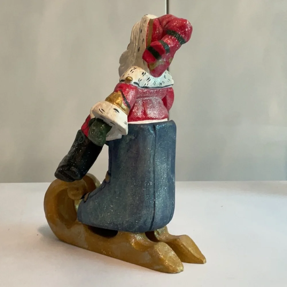 Santa Claus on an Ice Skate Decoration